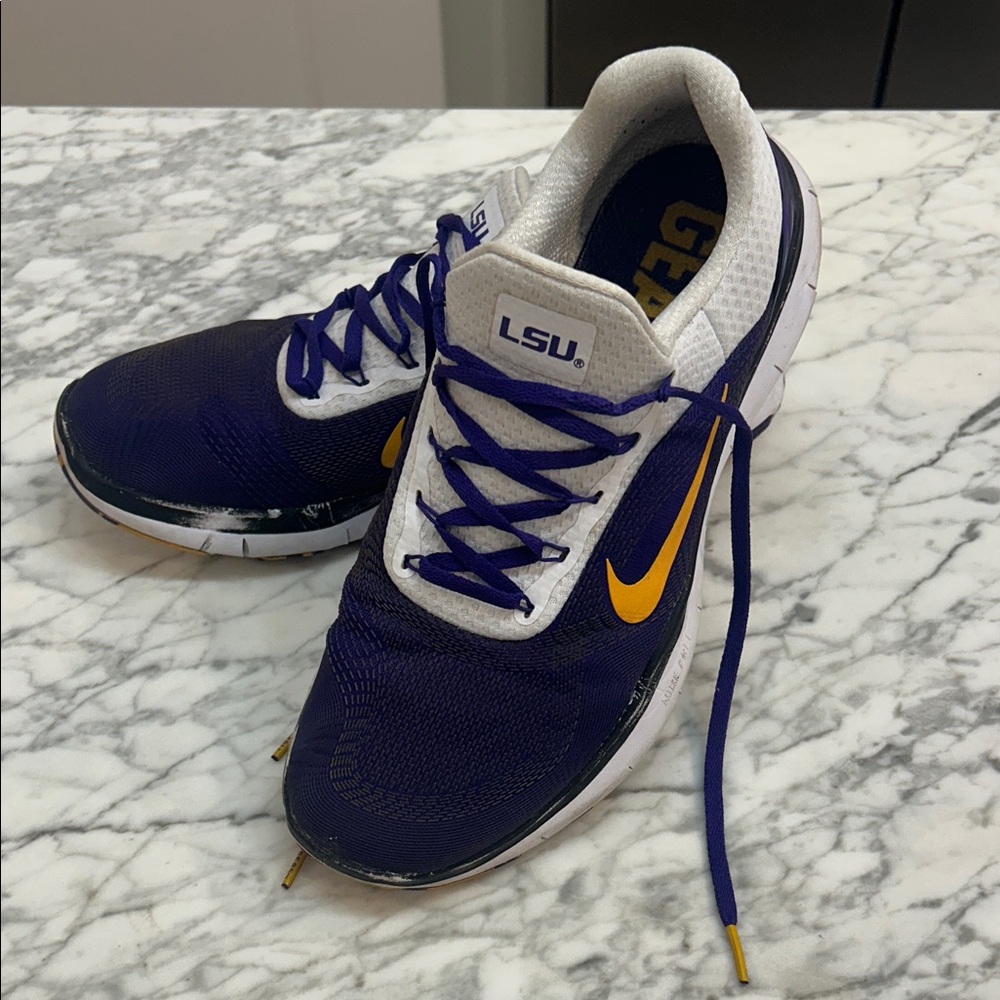 Nike Free LSU Men's Athletic Shoes - Purple and Yellow